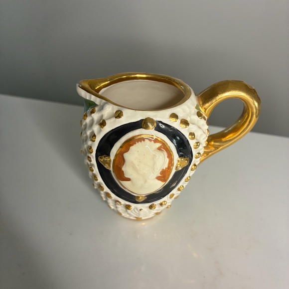 tmj Other - Made in Italy Elegant Gold and Black Ceramic small Pitcher with a flaw